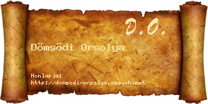 Dömsödi Orsolya névjegykártya